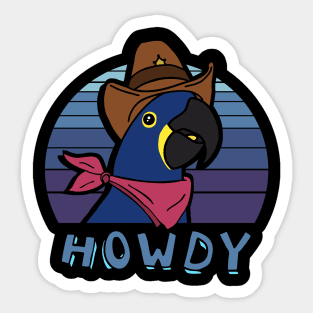 Aesthetic Howdy Cowboy Indigo Hyacinth macaw Sticker